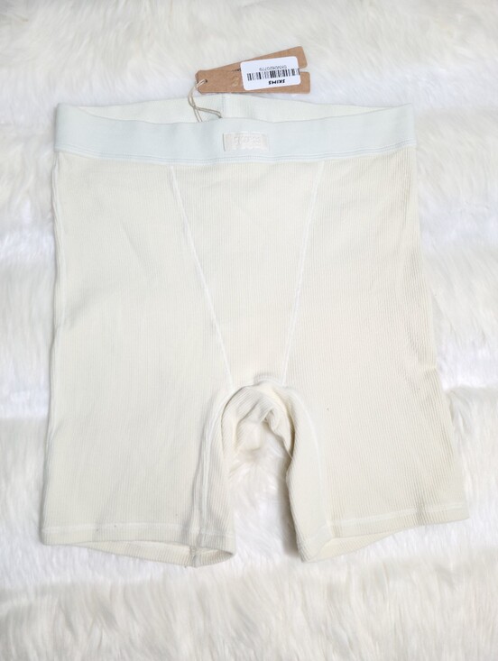 SKIMS Pants - SKIMS Cotton Rib Boxer Short Cream Bone Women Small NEW